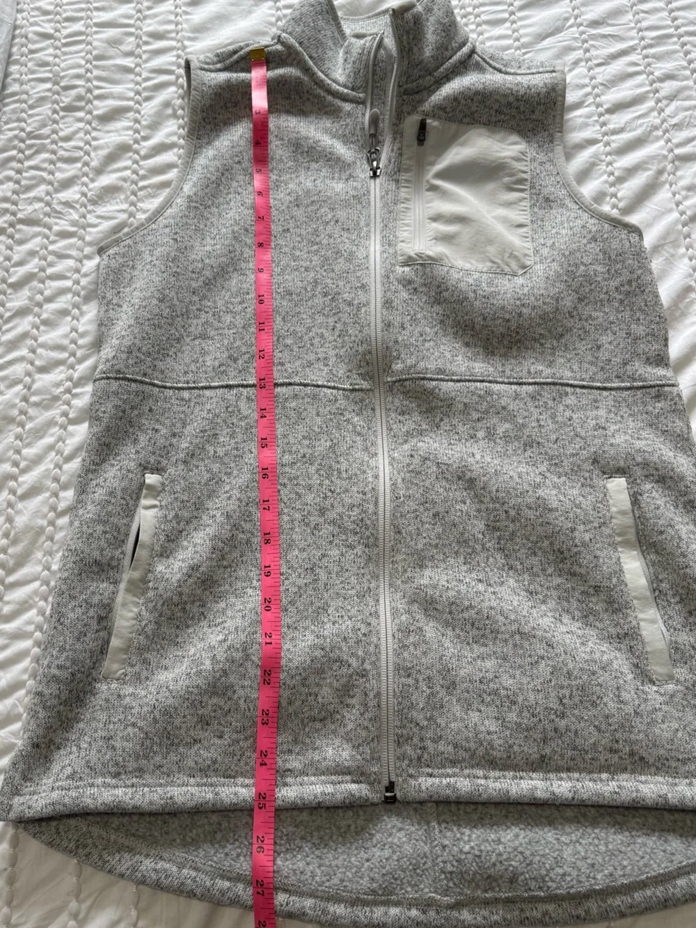 L.L.Bean Gray Sweater Fleece Zip Vest Size Small